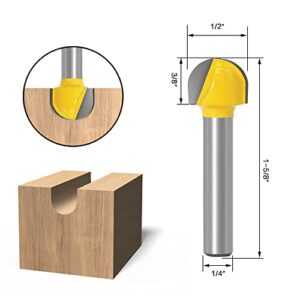 AXSDXA 15 Pcs Router Bits 1/4 Shank Router Bits Set Beginner Router Bit Kit for DIY, Woodworking Project with Storage Case