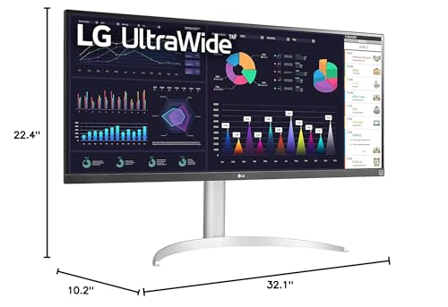 LG 34WQ650-W 34" 21:9 UltraWide Full HD (2560 x 1080) 100Hz IPS Monitor Bundle with Elite Suite 18 Software + 2 Year Protection Warranty