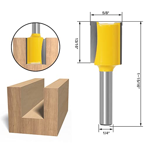 AXSDXA 15 Pcs Router Bits 1/4 Shank Router Bits Set Beginner Router Bit Kit for DIY, Woodworking Project with Storage Case