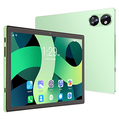 Tablet, 4GB RAM 128GB ROM Tablet PC 2 Card Slots 100-240V 2.4G 5G WiFi 128GB Expandable Octa-core CPU Green US Plug