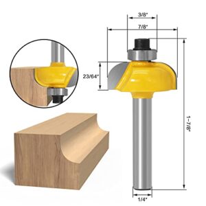 AXSDXA 15 Pcs Router Bits 1/4 Shank Router Bits Set Beginner Router Bit Kit for DIY, Woodworking Project with Storage Case