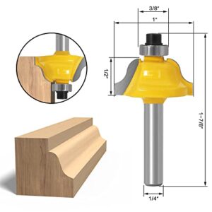 AXSDXA 15 Pcs Router Bits 1/4 Shank Router Bits Set Beginner Router Bit Kit for DIY, Woodworking Project with Storage Case