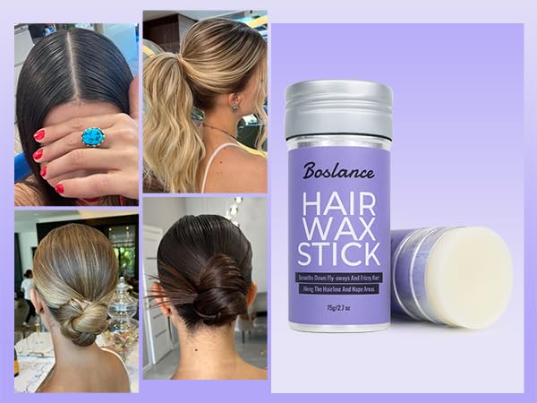 Boslance Hair Wax Stick - Smoothing Pomade for Flyaways, Women, Kids, and Slick Hairstyles