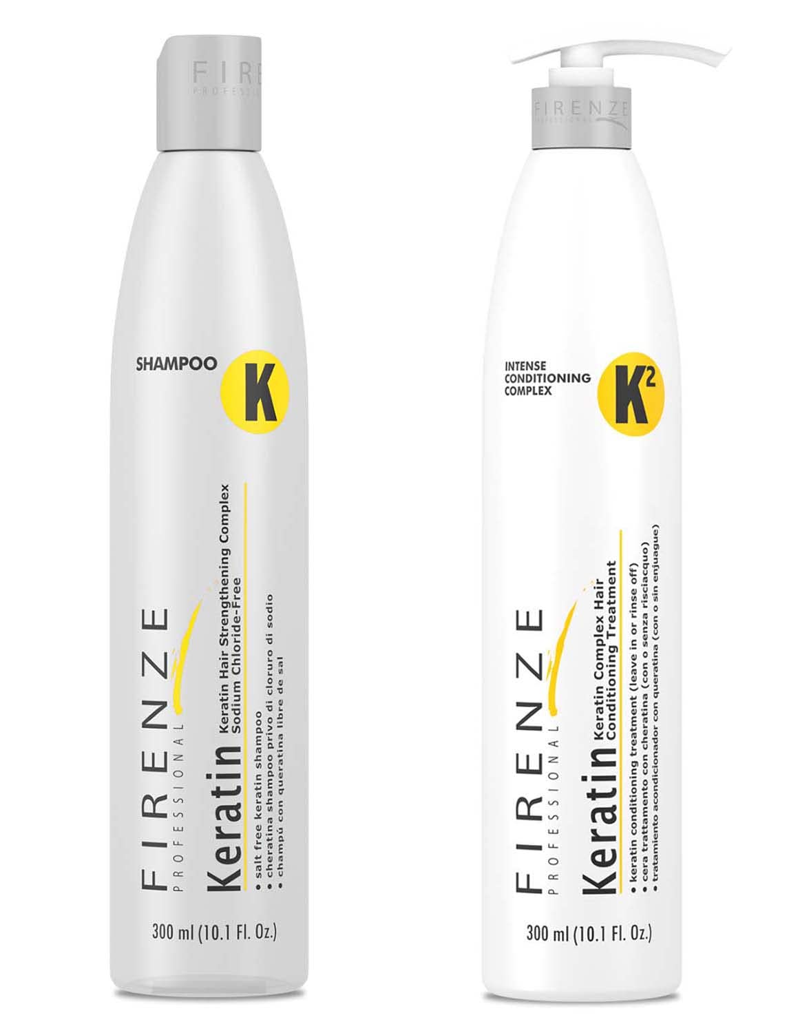 Firenze Professional Keratin Care Bundle - Keratin Shampoo, Intense Conditioner and Keratin Mask Treatment Pack with Free Red Gift Bag