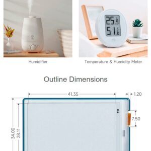 waveshare 1.9inch Segment E-Paper Display 91 Segments Black/White e Paper Module I2C Bus, Support Partial Refresh, for Arduino/Raspberry Pi/STM32, Ideal for Temperature/Humidity Meter/Digital Meter