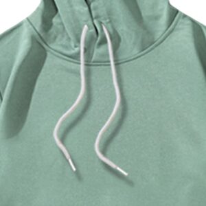 Maiyifu-GJ Men's Lightweight Casual Athletic Hoodies Long Sleeve Drawstring Hooded Pullover Hoodie Sweatshirts With Pockets (Light Green,X-Large)