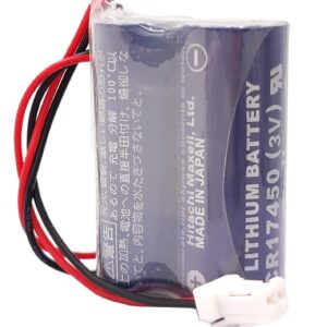 BATTEMALL CR17450-2WK27 / D80UB016170 3V Replacement PLC Battery 2*CR17450 Battery Pack for 2CR17450 3V Battery