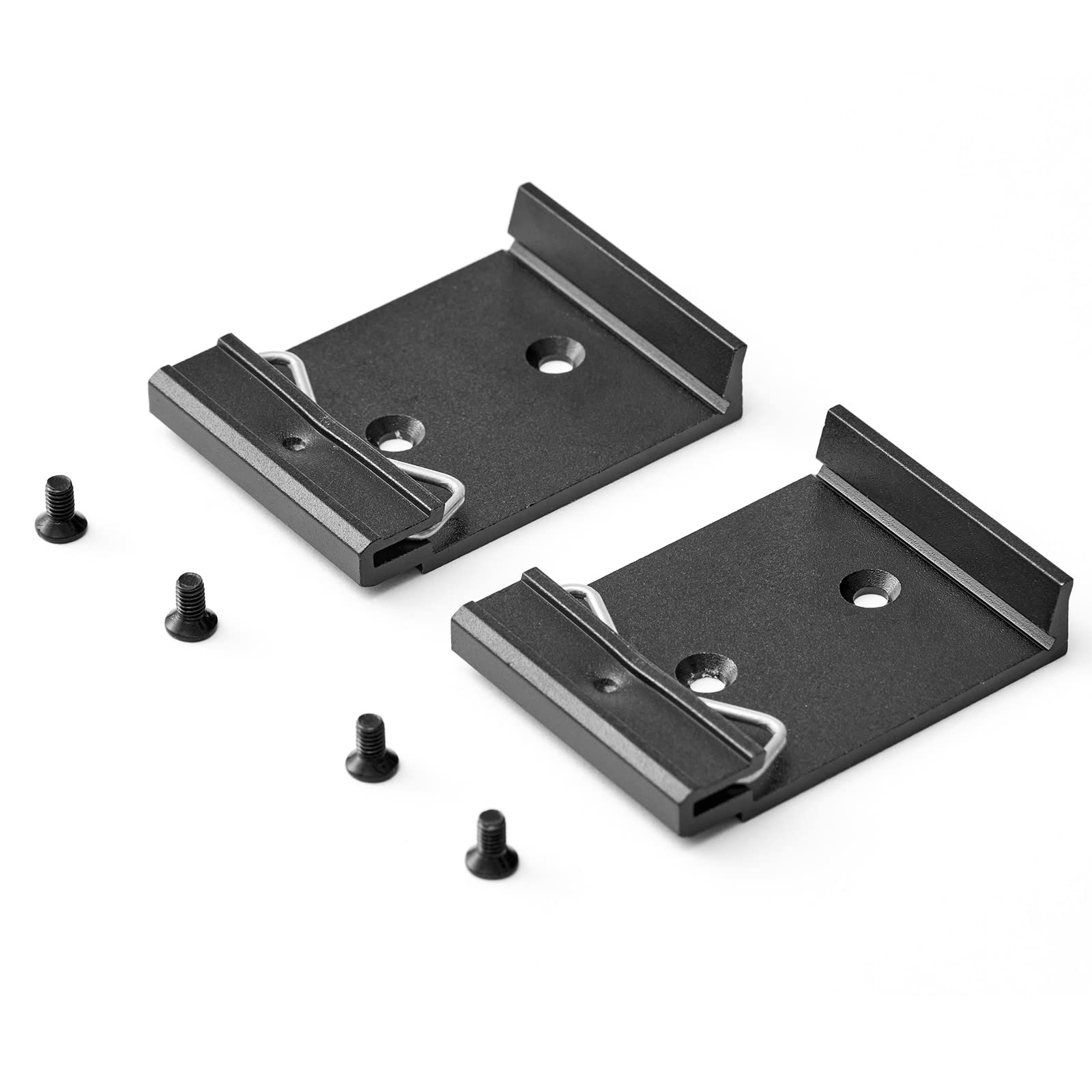 PhyinLan Din Rail Mount Clip 35mm Width Universal Din-Rail Mounting Brackets Clamp for Switches and Injectors 2-Pack