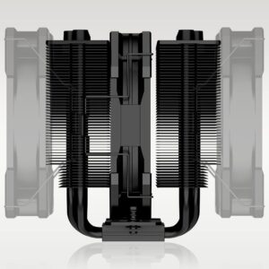 ID-COOLING SE-207-XT Slim 135mm Height All-black CPU Cooler 7 Heat Pipes Dual-Tower CPU Air Cooler with 120mm PWM Fan TDP 220W, CPU Fan for Intel 1700/1200/115X, AMD AM5/AM4