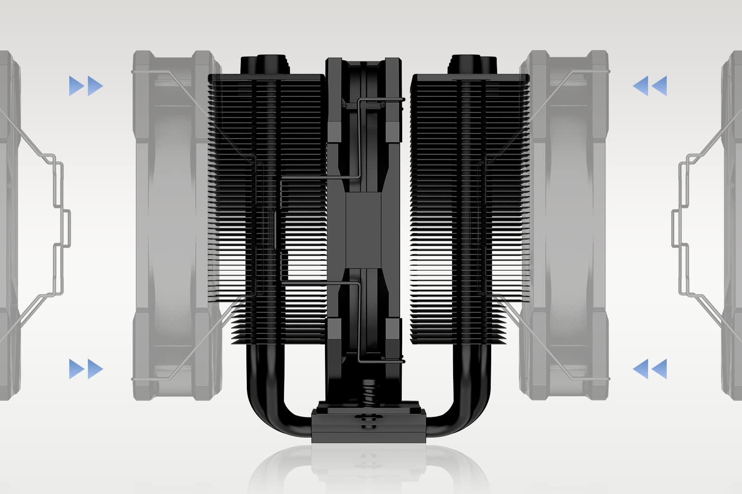 ID-COOLING SE-207-XT Slim 135mm Height All-black CPU Cooler 7 Heat Pipes Dual-Tower CPU Air Cooler with 120mm PWM Fan TDP 220W, CPU Fan for Intel 1700/1200/115X, AMD AM5/AM4