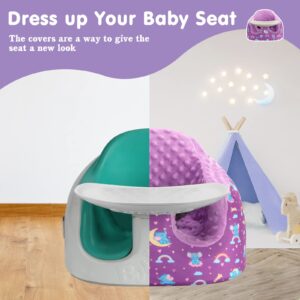 Zooawa Seat Cover Compatible with Bumbo Multi Seat, Baby Seat Cover Elephant Children Chair Protector Washable Baby Booster Seat Accessory, Girl Boy Seat Cover Compatible with Bumbo Chair, Purple