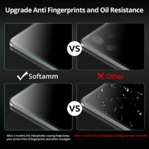 Softamm [2 Pack Tempered Glass Screen Protector for Samsung Galaxy Tab S9 Plus 2023 / S8 Plus 2022 / S7 FE 2021 / S7 Plus / S7+(12.4) with Upgrade Cleaning Kit /2.5D/ No-Bubble/Anti Scratch