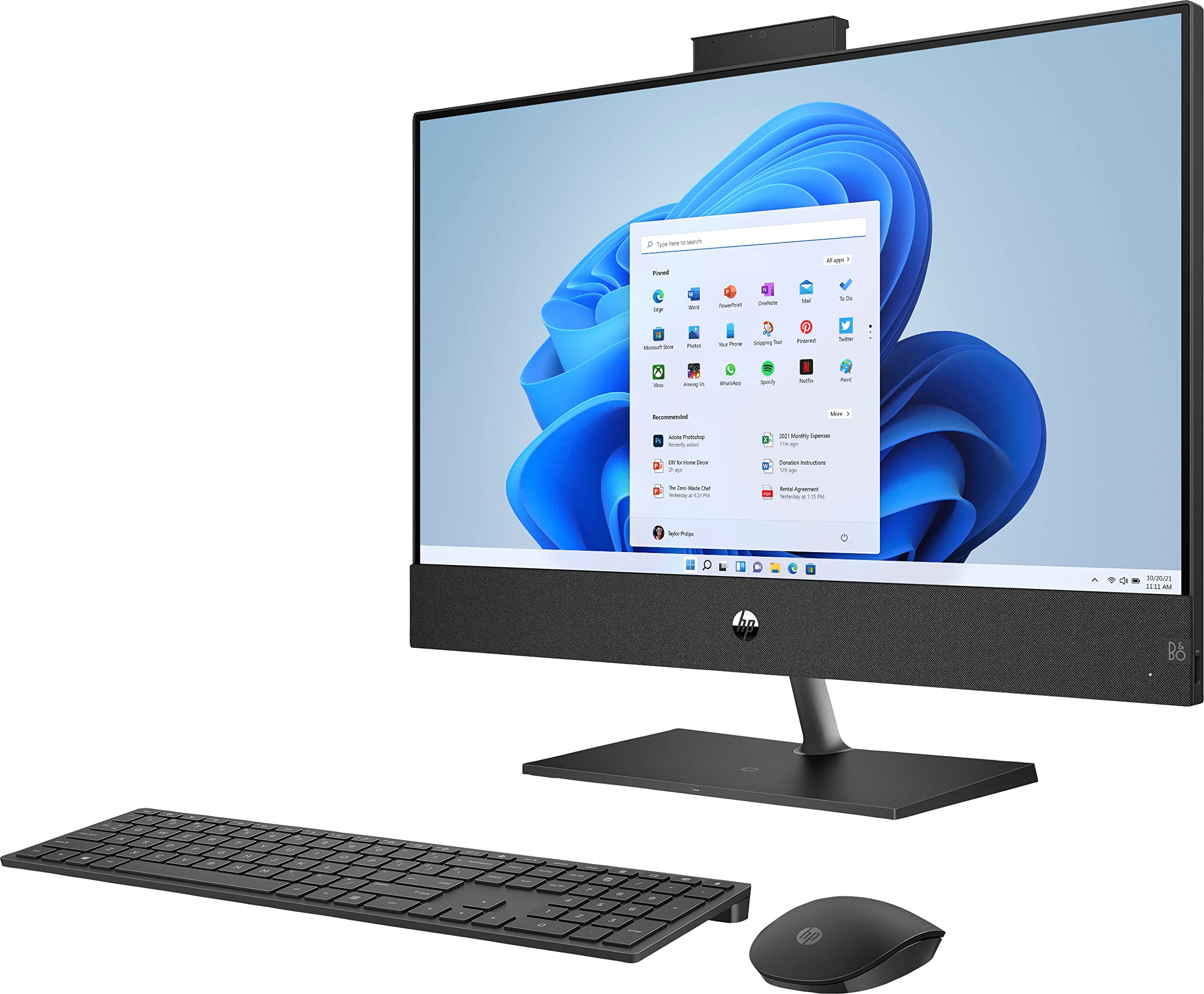 HP All-in-One Desktop, Intel 12th Gen Processor, 32GB RAM, Windows 11 Pro, Bang & Olufsen Speakers, 23.8" FHD Touchscreen, 3-in-1 Memory Card Reader, Keyboard/Mouse