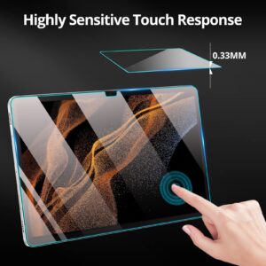 Softamm [2 Pack Tempered Glass Screen Protector for Samsung Galaxy Tab S9 Plus 2023 / S8 Plus 2022 / S7 FE 2021 / S7 Plus / S7+(12.4) with Upgrade Cleaning Kit /2.5D/ No-Bubble/Anti Scratch