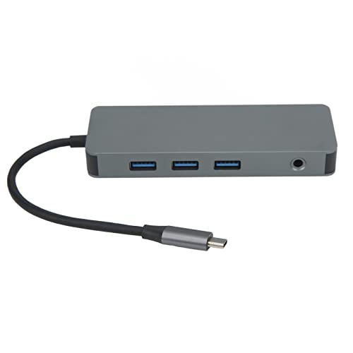 USB C Hub, 10 in 1 Multifunction Type C to VGA USB C Hub with 3 USB Port, PD Charging Dual HD Multimedia Interface for USB C Laptops