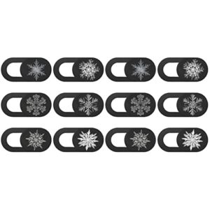 solustre computer camera computer stickers 12pcs phone computer privacy tablet black blocker laptop webcam camera for slide snowflake cover computer camera computer stickers