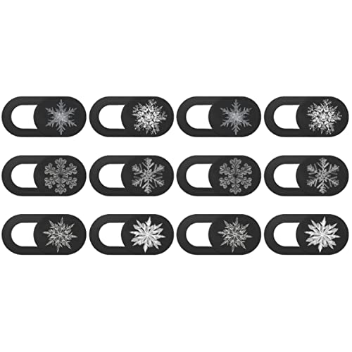 SOLUSTRE Computer Camera Computer Stickers 12pcs Phone Computer Privacy Tablet Black Blocker Laptop Webcam Camera for Slide Snowflake Cover Computer Camera Computer Stickers