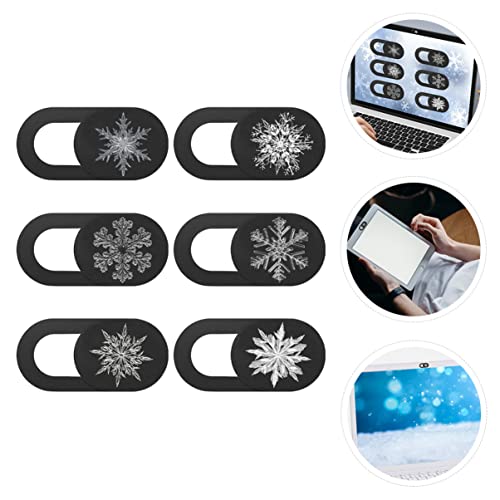 SOLUSTRE Computer Camera Computer Stickers 12pcs Phone Computer Privacy Tablet Black Blocker Laptop Webcam Camera for Slide Snowflake Cover Computer Camera Computer Stickers