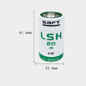 BATTEMALL (4-Pack LSH20 3.6 Volt D 13000mAh Lithium Battery for LSH20 Battery ER34615M Lithium Battery Non-Rechargeable