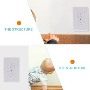 DOITOOL 20pcs Safety Electric Childproof Wall Plugs Socket with Screws Plug Anti Outlet Closing Self- closing Home for Plate Room Protectors Covers Self Protector Use Standard Office