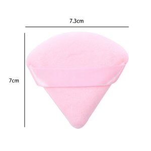 ZHOULL Mini Powder Puff Face Triangle Makeup Puff Finger Soft Makeup Puff Setting Sponge Mineral Powder for Mineral Powder Loose Powder Body Powder Cosmetic Foundation(Pink)