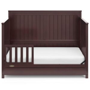 Home Square 2-Piece Set with Convertible Crib & 6 Drawer Dresser in Espresso