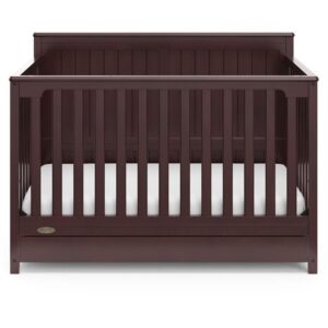 Home Square 2-Piece Set with Convertible Crib & 6 Drawer Dresser in Espresso