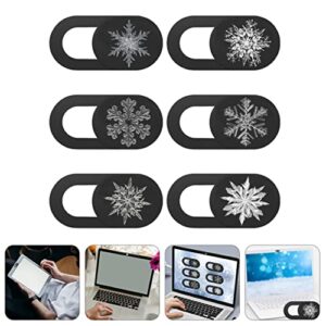 SOLUSTRE Computer Camera Computer Stickers 12pcs Phone Computer Privacy Tablet Black Blocker Laptop Webcam Camera for Slide Snowflake Cover Computer Camera Computer Stickers