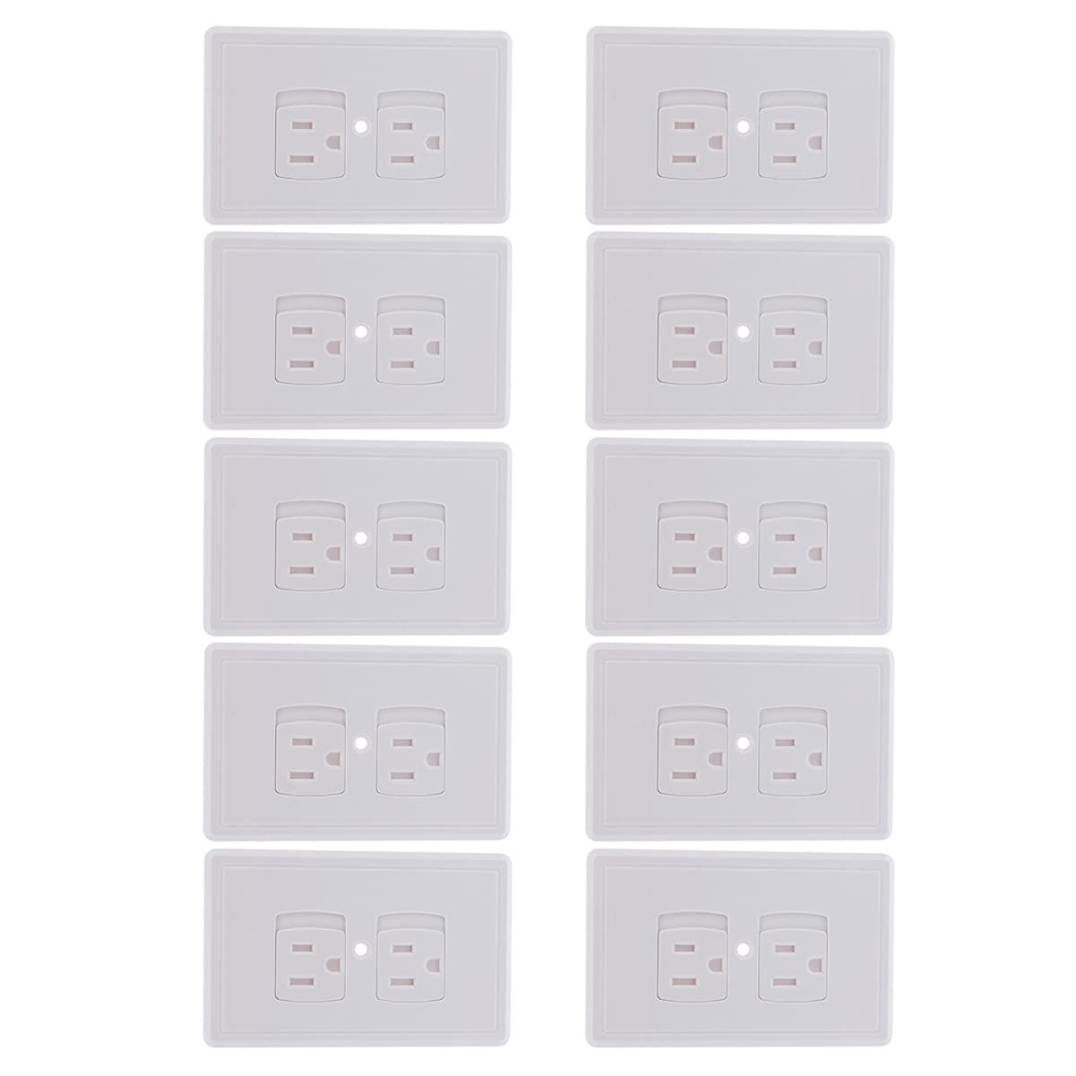 DOITOOL 20pcs Safety Electric Childproof Wall Plugs Socket with Screws Plug Anti Outlet Closing Self- closing Home for Plate Room Protectors Covers Self Protector Use Standard Office