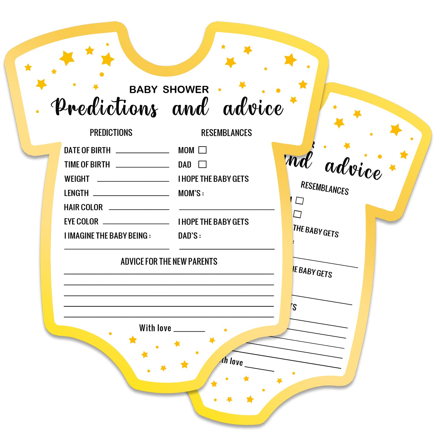 Baby Shower Game, 30 Baby Predictions and Advice, Girl or Boy Babies New Parent Message Advice Book, Gender Neutral Wishes for Baby Cards, Baby Shower Party Games Supplies & Activities