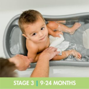 The First Years Renewed Baby Bath Tub - Newborn to Toddler 3-in-1 Baby Tub with Removable Sling - Made with 50% Recycled Material - 0 to 25 LBs