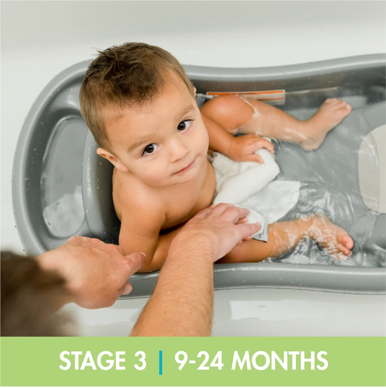 The First Years Renewed Baby Bath Tub - Newborn to Toddler 3-in-1 Baby Tub with Removable Sling - Made with 50% Recycled Material - 0 to 25 LBs