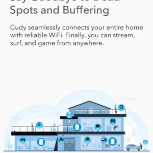 Cudy AC1200 Gigabit Whole Mesh WiFi System, Dual Band, WiFi Extender, High Gain Antennas, VPN, Cloudflare, Connect Up to 100 Devices, M1300 1-Pack