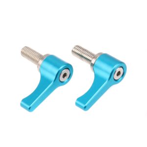 fotga 2x metal m5 l shape thumb screw for 15mm rail follow focus matte box base plate rig (blue)