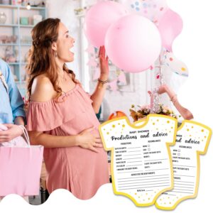 Baby Shower Game, 30 Baby Predictions and Advice, Girl or Boy Babies New Parent Message Advice Book, Gender Neutral Wishes for Baby Cards, Baby Shower Party Games Supplies & Activities