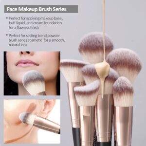 Makeup Brushes, MAANGE 18 Pcs Professional Makeup Brush Set Premium Synthetic Face Kabuki Brush Kit Foundation Blush Powder Eyeshadow Brushes Set