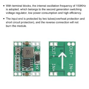 MECCANIXITY DC-DC Buck Converter Voltage Regulator MP1484EN 4.75-23V to 1-17V 3A Green for RC Airplane Power Adjustment Pack of 4