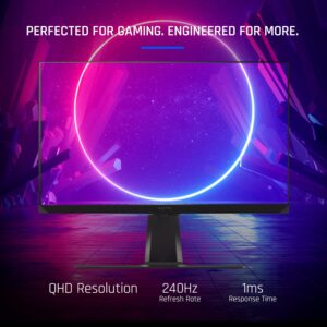 ViewSonic XG271QG 27 Inch 1440p 240Hz 1ms IPS Gaming Monitor NVIDIA G-Sync Advanced Ergonomics RGB Lighting (Renewed)