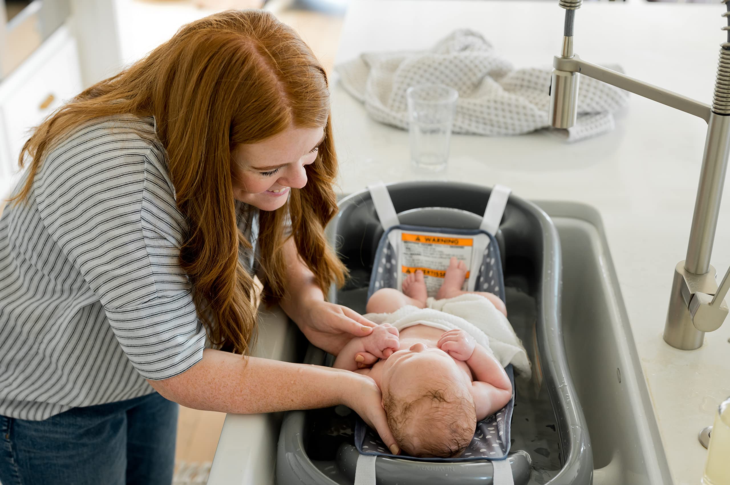 The First Years Renewed Baby Bath Tub - Newborn to Toddler 3-in-1 Baby Tub with Removable Sling - Made with 50% Recycled Material - 0 to 25 LBs