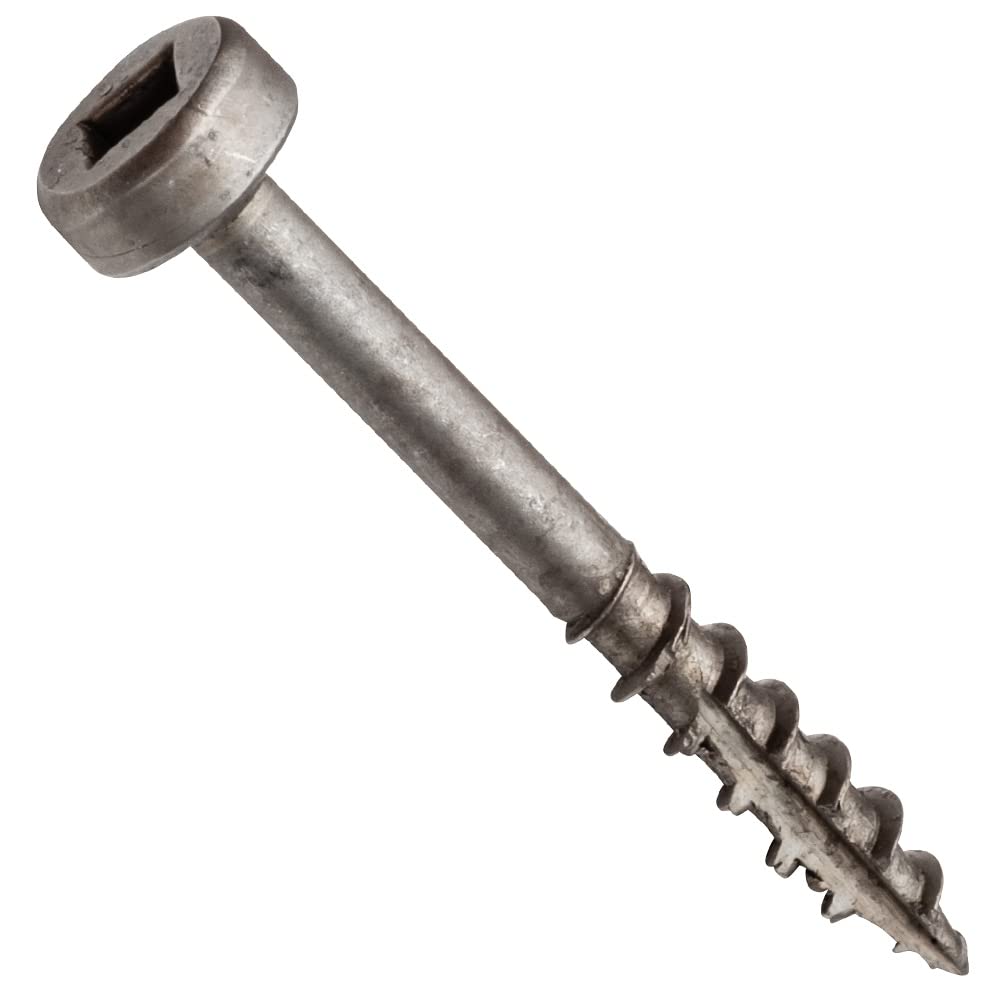 Centerline #7 x 1-1/4'' Pan Head Square Drive Pocket Hole Screws, Coarse Thread, Lube Finished, 200-Pack