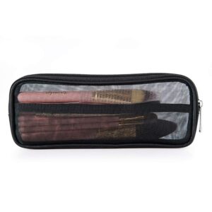 Mesh Makeup Brush Pouch Breathable Mesh Toiletry Bag Travel Toothbrush Bag Multifunctional Cosmetic Organizer for Men Women