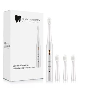 the veneer collection veneer polishing toothbrush, electric toothbrush rechargeable, toothbrush for veneers (white)