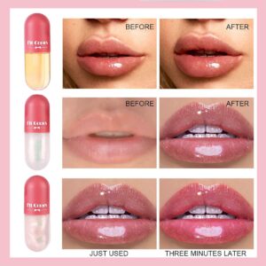 Alisesun 3 Color Pearlescent Lip Oil Hydrating Tinted Plump Lip Gloss Transparent Toot Lip Oil, Glass Lip Glow Oil Fresh Texture & Non-sticky, Nourishing Repairing Lightening Lip Lines Lip Care- 02