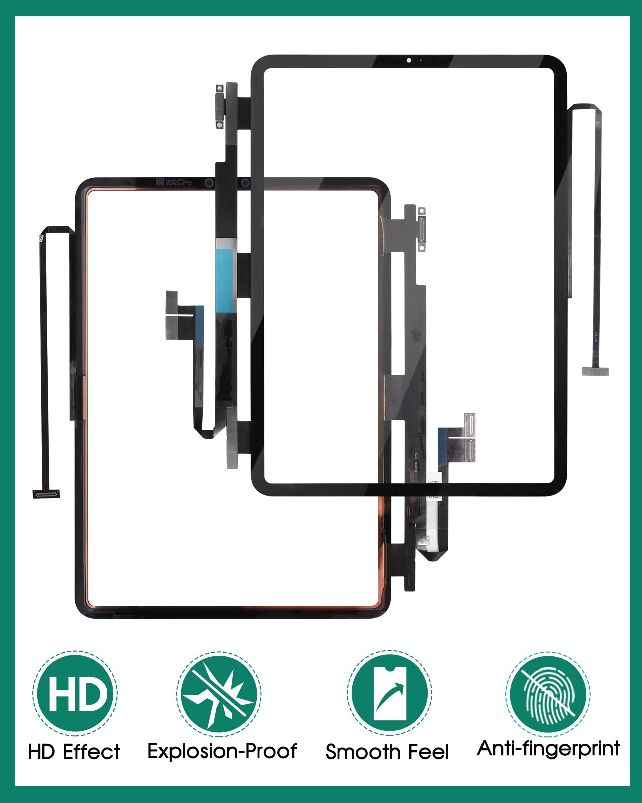 for iPad Pro 11 2nd Touch Screen Replacement for iPad Pro 11" 1st Generation 2018 Digitizer Repair Kits A1980 A2013 A1934 A1979 (Without LCD