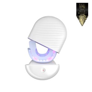 KAVVO Shell Teeth Whitening Kit 2023 Muse Design Gold Winner for Sensitive Teeth, Medical Level LED, Long Battery Life, Automatic UV Disinfection, Extra Teeth Tray & Gel for Bright Smile