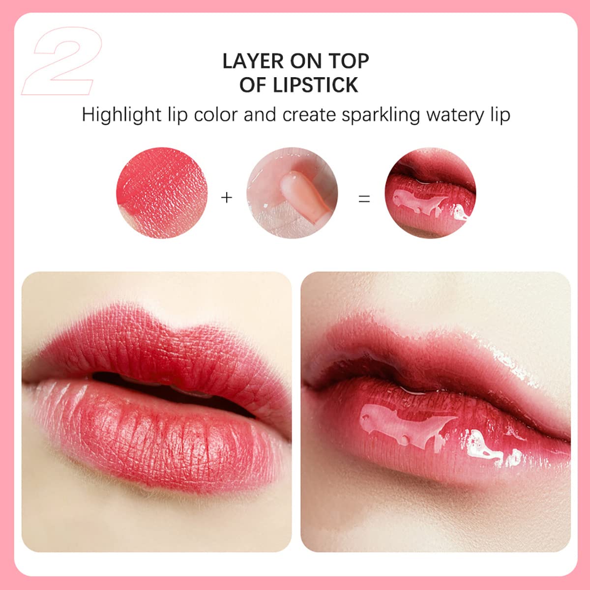 Alisesun Lip Oil Hydrating Tinted Lip Balm, Plump Lip Gloss Lip Care Transparent Toot Lip Oil Tinted (015# Cherry Red)