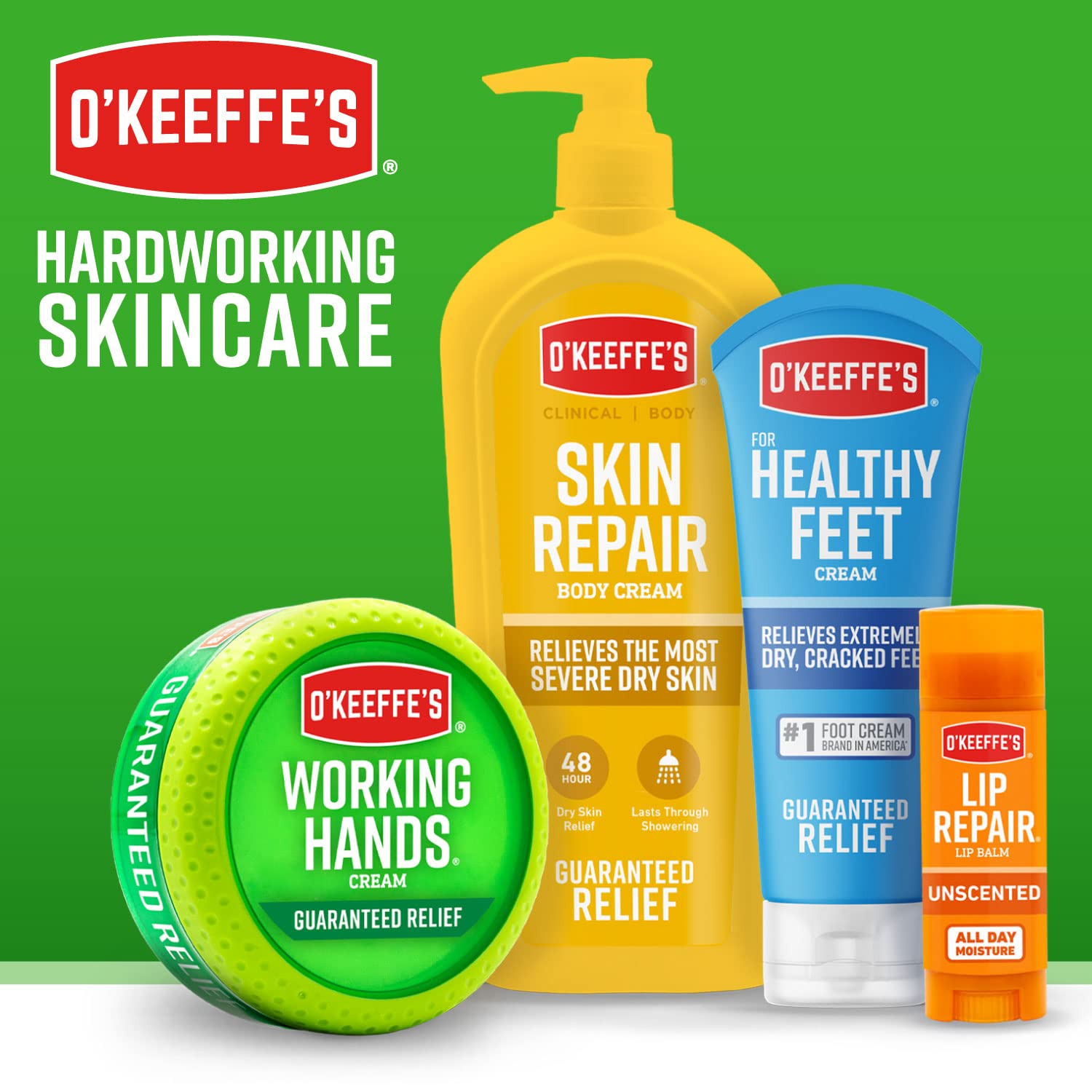 O'Keeffe's Cooling Relief Lip Repair Lip Balm for Dry, Cracked Lips, Stick, Twin Pack