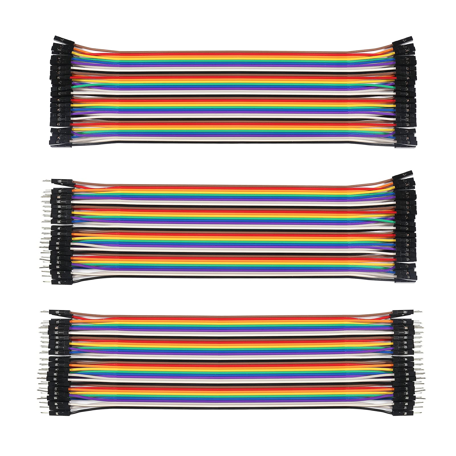 DIANN 560pcs Jumper Wire Kit with Breadboard Wire Multicolored Jumper Wires 40pin M-F, 40pin M-M, 40pin F-F