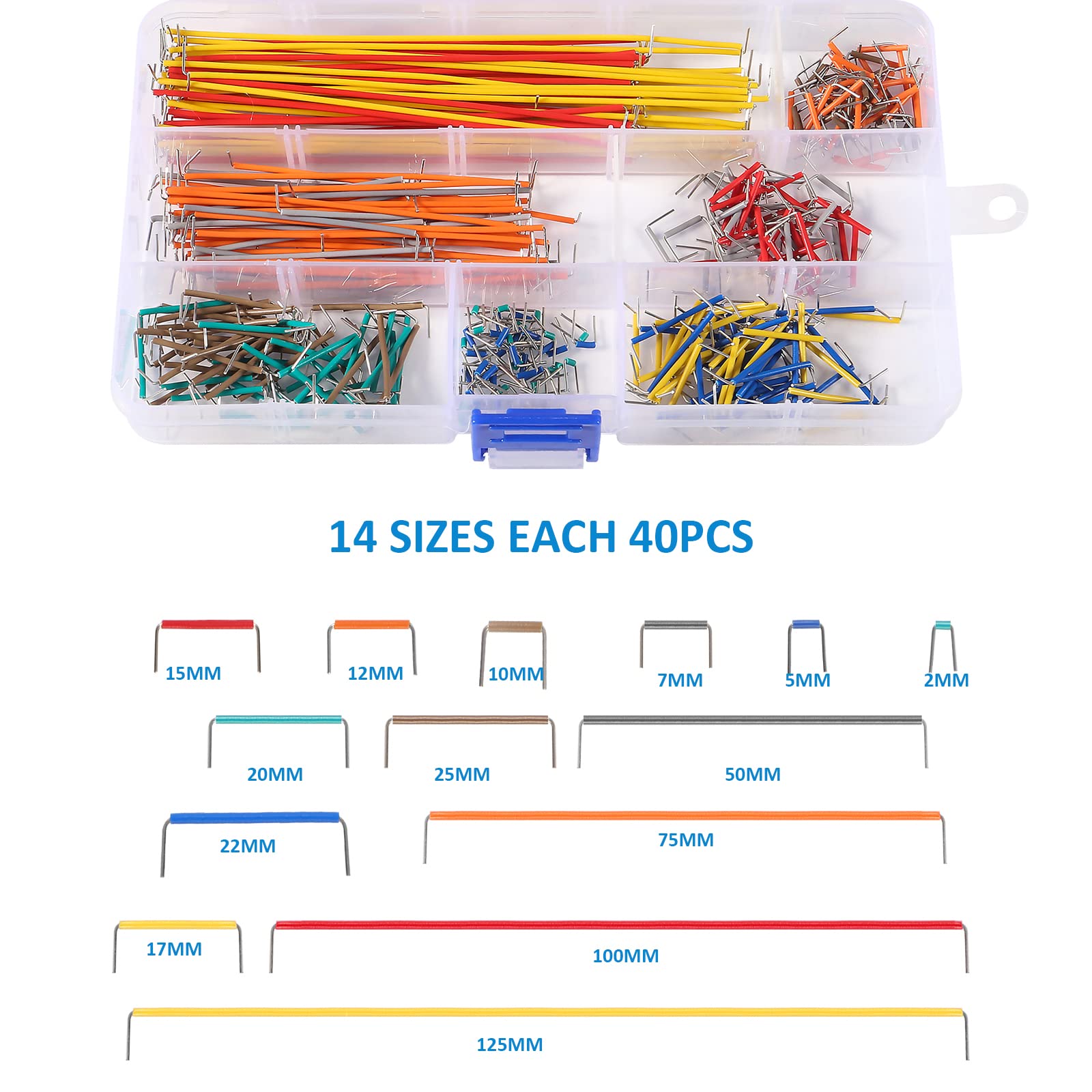 DIANN 560pcs Jumper Wire Kit with Breadboard Wire Multicolored Jumper Wires 40pin M-F, 40pin M-M, 40pin F-F