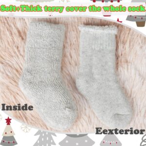 Mini angel Baby Wool Socks Warm Thick Ankle Socks 5 Pairs Winter Thermal Crew Socks Boot Socks for Toddler Boys Girls 1-3 Years(Colorful Set A, S)